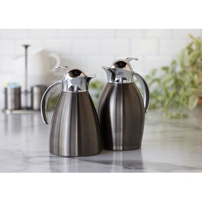 Marquette Series Dark Tungsten Gray Carafe w/Push Button Lid (1 Liter)