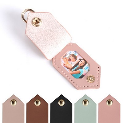 PU Photo Frame Keychain