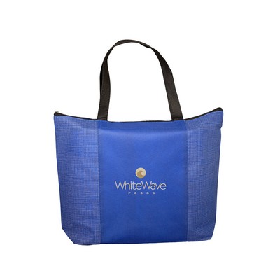 Tonal Non-Woven Zipper Trade Show Tote Bag