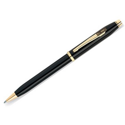 Cross® Century II Black Lacquer with Gold Plated Appointments Ballpoint Pen