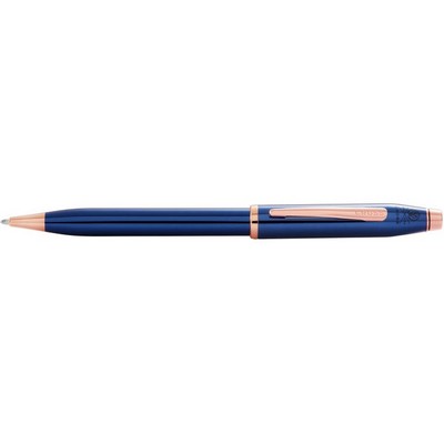 Cross® Century II Translucent Blue Lacquer with Rose Gold Appointments Ballpoint Pen