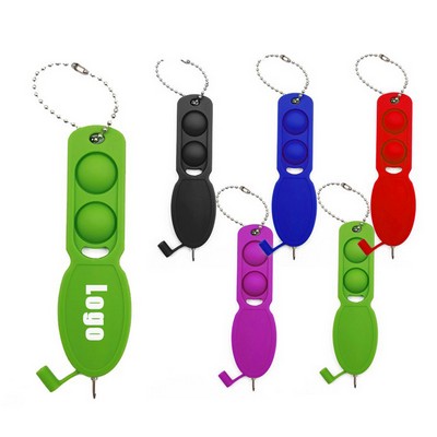 Push Pop Pen With Keychain