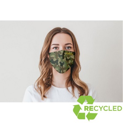 2 Ply Sublimated Recycled RPET Face Mask With Pocket