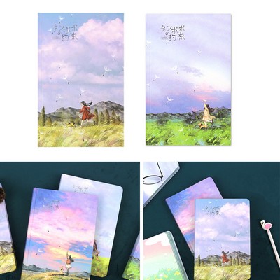 7.5" x 11.5" Colorful Blank Paper Writing Journal Notebook for Women