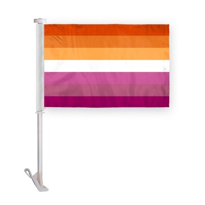 10.5" x 15" wPoly Butch Lesbian Pride Premium Car Flag