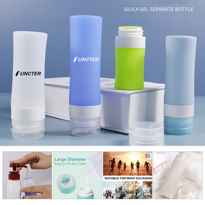 2.7 OZ Leak Proof Travel Bottles For Toiletries Refillable Liquid Containers Silicone Containers