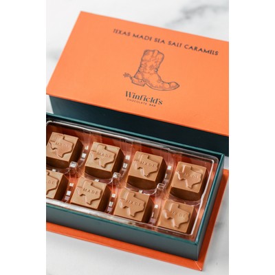 Texas-Made Caramels 8PC Milk Chocolate Box