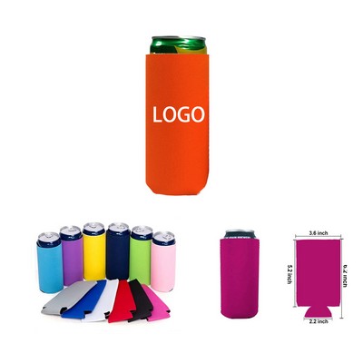 12 OZ Slim Neoprene Foldable Beer Sleeve Can Cooler