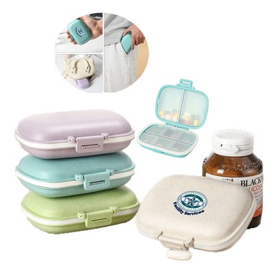 Daily Pill Organizer, 8 Compartments Portable Pill Case