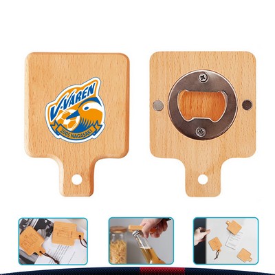 Wooden Magnetic Fridge Bottle Opener