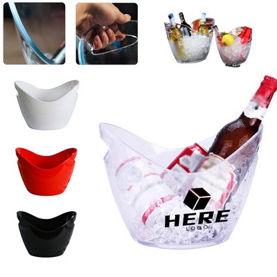 Ice Bucket Acrylic Bucket Beverage Bucket for Beer Drink Cooler Party Bucket