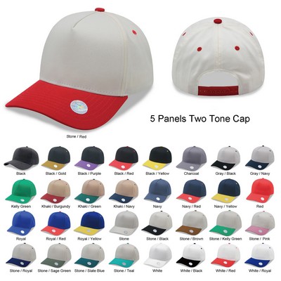 A Frame 2-Tone Baseball Cap 5 Panel Snapback