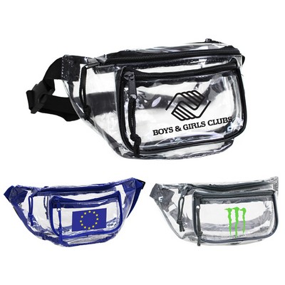 Three Pockets Clear Fanny Pack