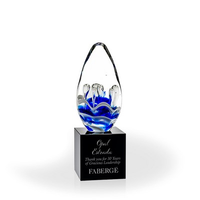 Halsted Art Glass Award - Black Cube