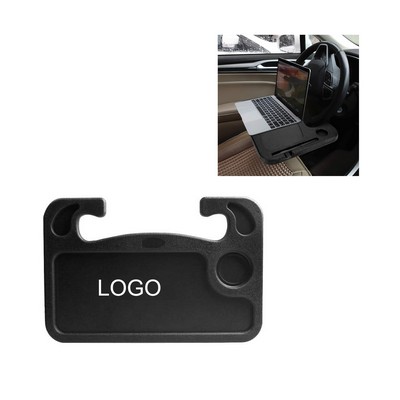 Steering Wheel-Mounted Laptop Desk