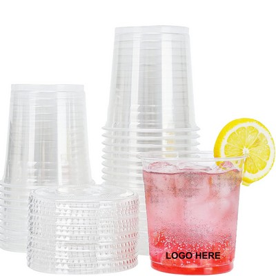 PET Crystal Clear Disposable 18oz Plastic Cups with lids