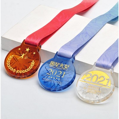 Custom Glass Award Colored Glaze Medals