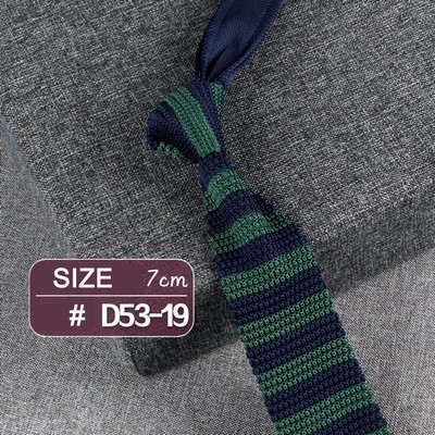 #19 Casual Style Knitted Narrow Men Tie Polyester Woven Collar Tie