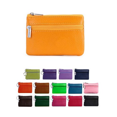 Unisex Leather Coin Purse for Adults - Stylish and Compact Essential Holder