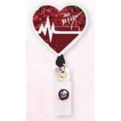 Cureology™ Koi™ Betsey Johnson EKG Heart Badge Reel