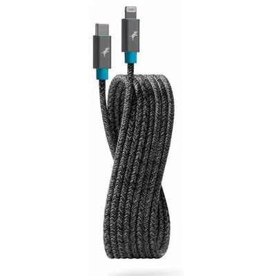 Nimble POWERKNIT Cable USB-C to Lightning 3M Cable made with Recycled Materials - Grey