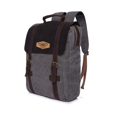 Premium Canvas Leather backpack-Large