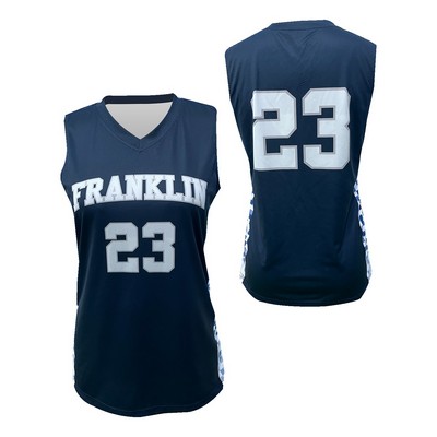 Women's BB V-Neck Pinhole Mesh Basketball Jersey