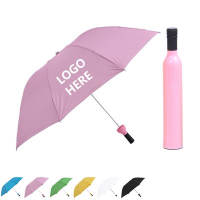 Foldable Wine Bottle Shaped Umbrella