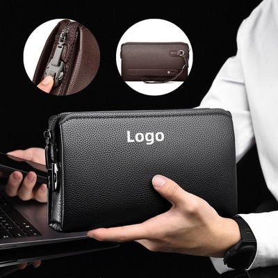 Password Zipper Business Clutch Bag for Men