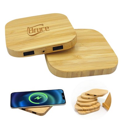 Panda Bamboo 5W Wireless Charger With Dual Usb Ports