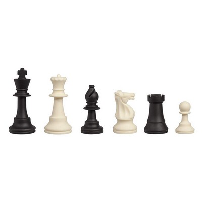 Silicone Staunton Tournament Chess Pieces, 3.75 inch King