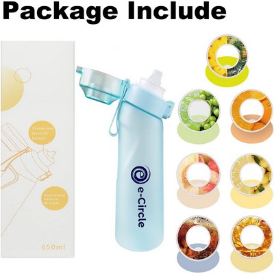 Water Bottle With 7 Flavor Pouches