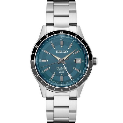 Seiko Presage Style 60s SS Automatic GMT Blue Dial Watch