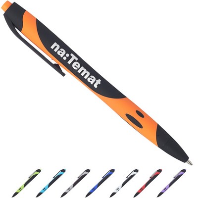 Rubberized Plastic Ballpoint Pen