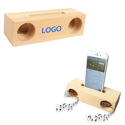 Wooden Cell Phone Holders Loudspeaker Desktop