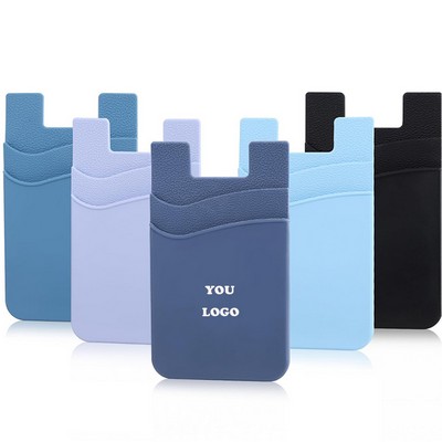 Stick-on Silicone Dual Wallet Card Holder