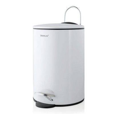 blomus Tubo White Pedal Bin Wastepaper Basket