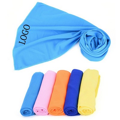 Customizable Sports Solid Color Ice Cooler Towel