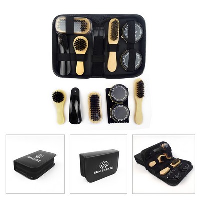 7-Piece Shoeshine Travel Kit Set