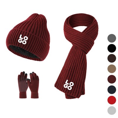 Hats Scarf Gloves Set