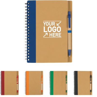 Eco-Inspired Spiral Notebook And Pen