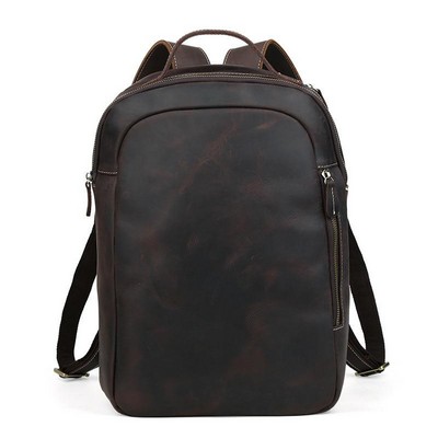 The Sten Small Full Grain Leather Backpack (14.6"x12.2"x5.1")