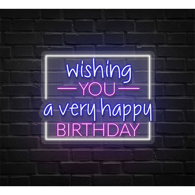 Wishing You A Very Happy Birthday Neon Sign