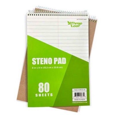 Three Leaf Steno Pad, 6x9 (Case of 48)