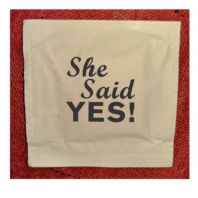 Stock "She Said Yes!" Moist Towelettes (Pack of 50)