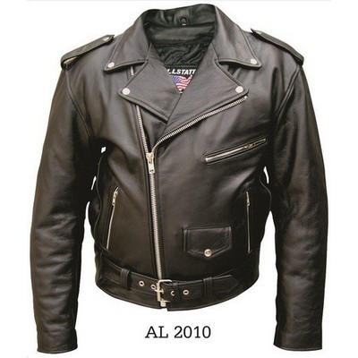 Men's Premium Leather Biker Jacket - Black