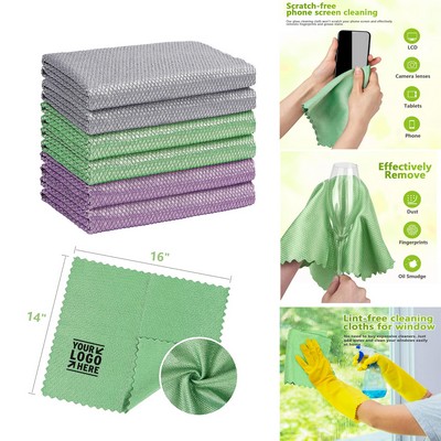 Lint Free Microfiber Glass Cleaning Cloths