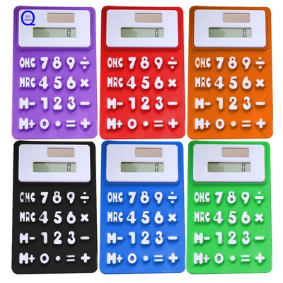 8 Digits Silicone Solar Calculator