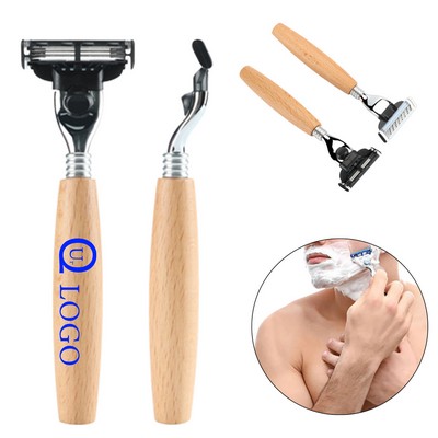 Wooden Handle Manual Razors