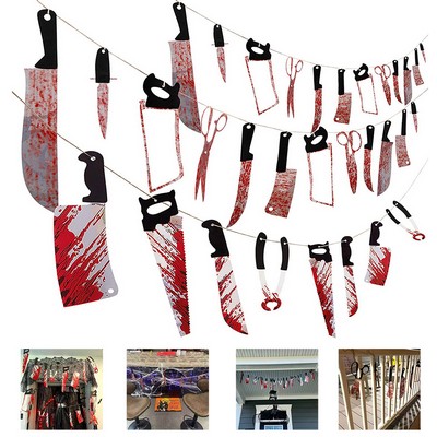 Halloween Decor Decorations Indoor Bloody Garland Banner